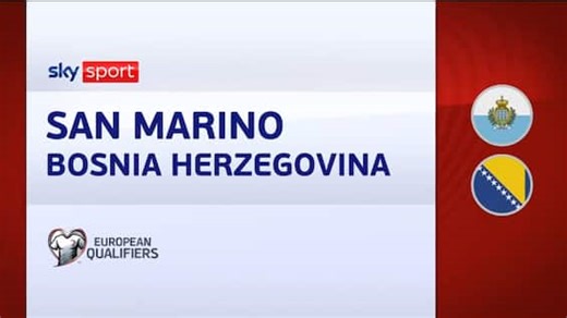 San Marino-Bosnia 0-6: gol e highlights