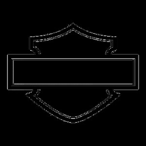 Sticker Stencil Harley Davidson Logo Silhouette