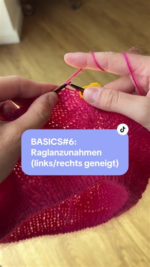 Raglanzunahmen für Linkshänder: Strickanleitung