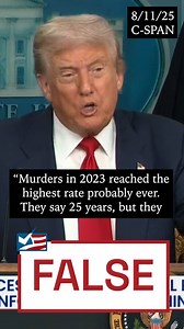 268K views · 3.7K reactions | Trump Distorts Violent Crime Statistics in Ordering Takeover and Troops to D.C. Link to the full story in the comments. | FactCheck.org | Facebook