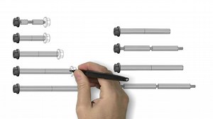 OWT Ornamental Wood Ties OWT (Ornamental Wood Ties) Bulk Galvanized Steel 1/2 in. x 6 in. - 8 in. Adjustable Timber Bolt (2-Pack) 56696