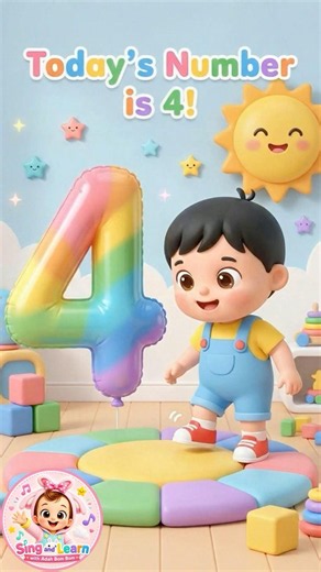 Number 4 Song for Kids | Tap and Count