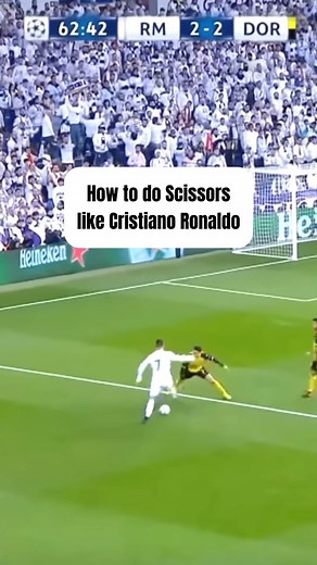 Scissors like Ronaldo⚽️💫 Breakdown of the skill👇 Steps: 1) Closer foot to the ball goes around the ball 2) Fake your opponent with the upper body movement that you go to the direction of your fake. This should unbalance the defender. 3) Take a touch with the outside of your other foot to beat a defender. Comment ”technique” for a link to a Complete Technique Guide⚽️ #soccertraining #soccercoach #soccercoaching #soccerlife #youthsoccer #soccerparents #soccertutorial #ronaldo #skills | Sisu Socc