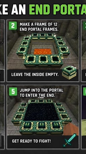 How To Make an End Portal in Minecraft! 🟩✨ | Easy Tutorial 🎮