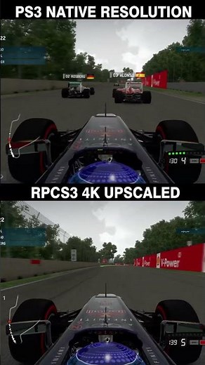 PS3 f1 2013 , Native vs 4k Upscaled