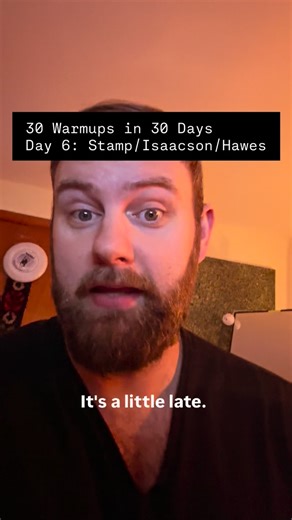 Trombone Guide | Lessons and Free Resources on Instagram: "30 Warmups in 30 Days Day 6: Stamp/Isaacson/Hawes Warmup . Another one of my go to warm-ups, this is a really unique warm-up in the sense that it’s entirely non-static. At no point are you playing exercises that repeat for positions one to seven, but rather it’s entirely melodic and musical. I think this is a really great warm-up to try if you’re somebody that likes to stay in a safe zone of traditional Remington style warm-ups, because 