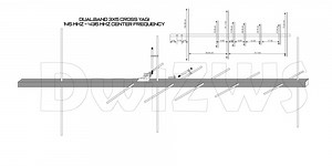 Dualband 3x5 Cross Yagi 145Mhz - 435Mhz mounting and measurements - DW1ZWS | Panda Antenna original handcrafted Philippines