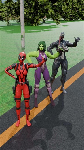 Hulk Gives Spider-Man and More Characters a Bike Ride! 🏍️