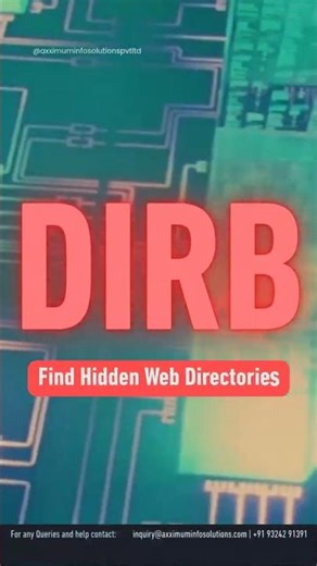 DIRB – Find Hidden Web Directories #cybersecurity #ethicalhacking #axximuminfosolutions