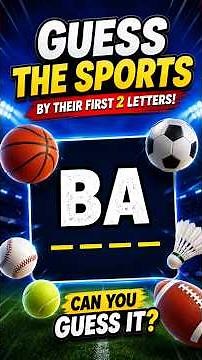 Guess the Sports by the First 2 Letters! ⚽🏆 99% Fail This Sports Guessing Challenge 😱