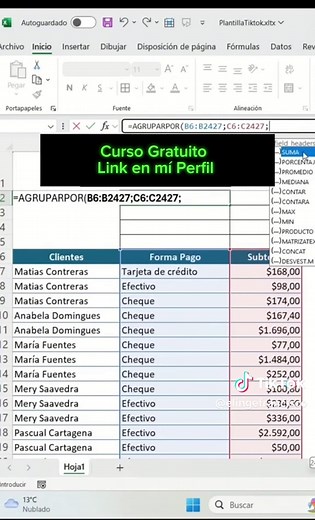 Curso básico de Excel: Aprende a agrupar sin tablas dinámicas