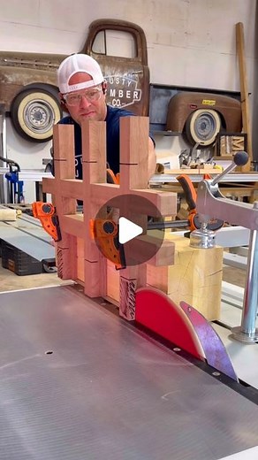 Dustin Mitchell | Cutting and fitting the grid section to the cross members #woodworking #maker #tools | Instagram
