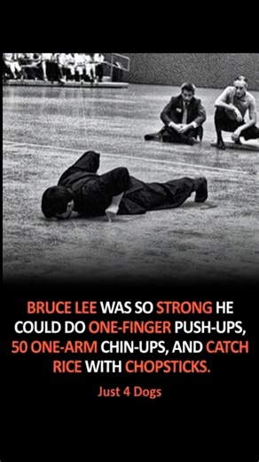 It’s almost impossible to describe Bruce Lee’s physicality without sounding like you’re exaggerating. The man wasn't just strong; he was a masterpiece of control and precision. He turned the human body into a form of art. 💪 Just look at his feats. We're talking about one-arm push-ups, two-finger push-ups, and a legendary claim of 50 one-arm chin-ups. His speed was so breathtaking, they say he could snatch a single grain of rice right out of the air with a pair of chopsticks. But here's the thin
