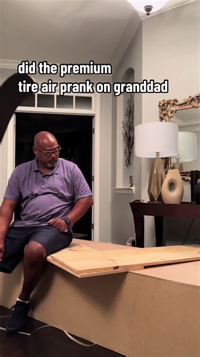 did the “air in tire” prank on granddad 😂😂😭😭😭😂😂😭