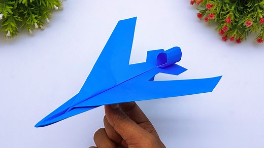 How to fold a paper aircraft that fly long time - Paper toy ideas - Paper folding origami airplane #Crafts #OrigamiPlane #PaperCrafts | Entertaining Arts