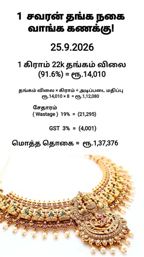 1 சவரன் தங்கம் வாங்க கணக்கு @futurelife2024