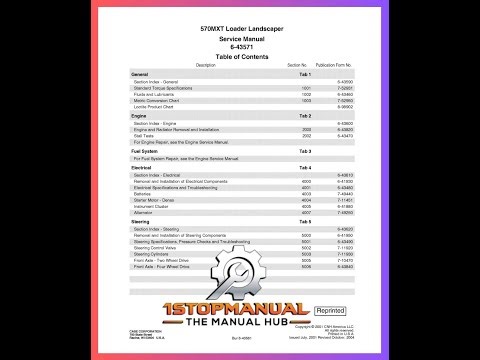 CASE 570MXT LOADER LANDSCAPER TRACTOR WORKSHOP SERVICE REPAIR, WIRING MANUAL