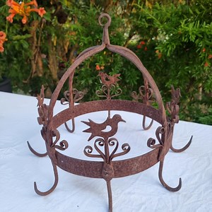 18th Century Hand-forged Iron Hanging Accessory, Vintage Kitchen Decor - Etsy