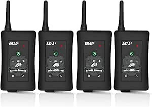 EJEAS FBIM 4 Sets Professional Football Referee Bluetooth Intercom, 850mAh Full-Duplex 1500M Wireless Bluetooth Interphone with Noise Reduction Function for Soccer and Handball Referees