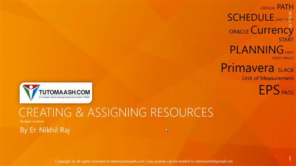P6 资源分配Resource Loading or Cost Loading in Oracle Primavera P6