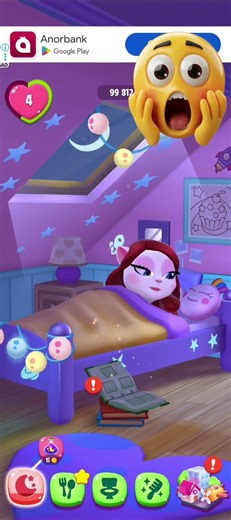 What Attacked Angela?! 😱 #angelafunnymoments #mytalkingangela2 #gaming