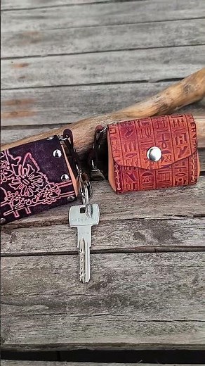 Mini Keychain Leather Wallet Pattern | PDF Leather Wallet Pattern With Video Tutorial(two versions)