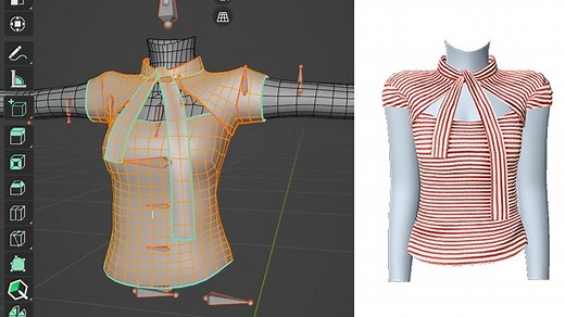 8分钟！在blender中 快速制作衣服