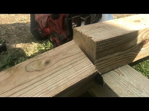 easiest way to “squarely” CUT treated 6“ x 6“ post