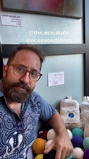 The Eco Dude is at it again. Explaining his favorite low waste products from his store, Eco Evolution! Dryerballs by Friendsheep!