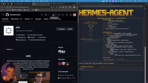 Hermes doesn’t have to anymore.Here’s the workflow:→ OMI records your day→ Obsidian stores memory vault→ Hermes reads vault locally→ Context sync happens automatically→ Works across agent ecosystemsThat’s real long-term memory infrastructure.Save this video, you’ll build smarter AI agents this week.Want the SOP? DM me. 💬