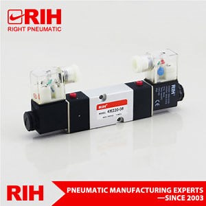 [Hot Item] 4m Series 4m310-08 4m110 4m120 4m220 4m320 Airtac Plate Type AC 220V DC 24V 5/2 5/3 Way Air Pneumatic Solenoid Valve