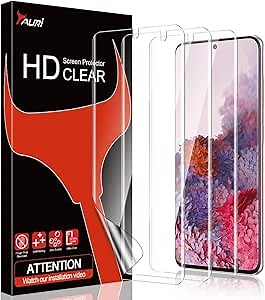 TAURI [3-Pack] Screen Protector for Samsung Galaxy S20 / S20 5G 6.2'', Case-Friendly Bubble Free HD Clear Flexible film Screen Protector