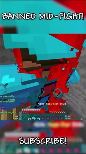 HE GOT BANNED MID FIGHT?! #shorts #minecraft #hcf