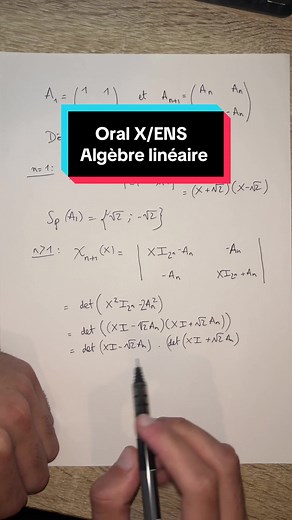 Trouver les valeurs propres de A_n — Algèbre linéaire (Oral X/ENS)