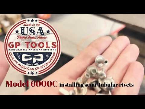 GP Tools Model 6000C flawlessly installs semi-tubular rivets