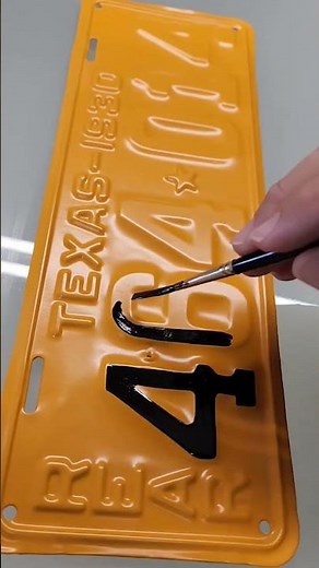 1930 license plate restoration