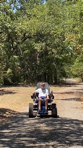 This is what freedom looks like. Our dedicated trail and all-terrain Track Chair opens the door to adventure for everyone, allowing guests with mobility issues to roll right into the beauty of the outdoors - no barriers, no sideline. Watching this young man take in the trail is a reminder that accessibility isn’t an extra, it’s essential. | Oklahoma State Parks
