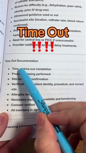 Time out documentation #emergencynurse #emergencynursing #ernurse #newnursetips #ernursetips