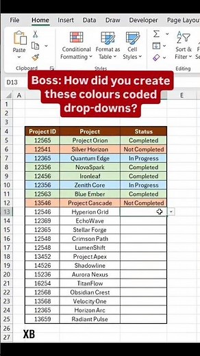 How to create color coded dropdowns in excel#exceltips #exceltricks #dropdown #conditionalformatting