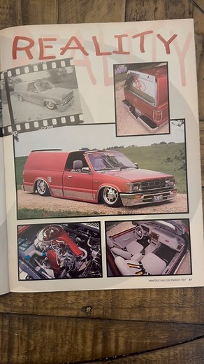 One of my fav Mazdas ever! Who remembers this gem? It’s on my list of 🐐 Mazda! So clean! 📖: Mini Truckin’ Mag = Dec ’97; #MiniTruckinMagazine72 by Shartsis 🚗: Art & Michelle Gordan rep’n Beyond Reality! 📝: I had this feature hanging at my work desk for years! 🚀: #MiniTruckin #MinisOnDaRise #MiniTruckinHQ #MiniTruckinHistory #1990s #90sVibe #CustomTruck #OldSchool #MazdaB2200 #MazdaB2000 #MazdaBSeries #LiveLifeTopless #ColoradoCustomWheels #BilletWheels #Convertible #TopperGang #CustomInteri