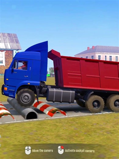 Truck vs. Extreme Broken Road with Speed Bumps in Spintires Mudrunner Gameplay Ep413