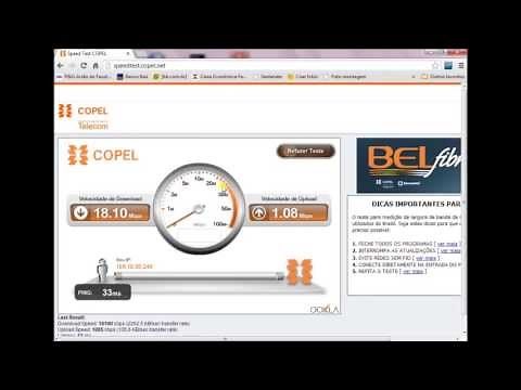 Teste de Velocidade de Internet Banda Larga no Brasil-COPEL