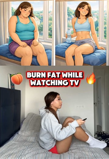 BURN FAT WHILE WATCHING TV 📺 #challange #lazygirlworkout #glowup #lazy