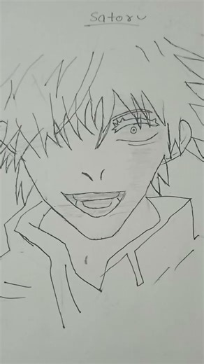 Injured Gojo drawing #anime #phonk #animedrawing #music #animestyle #art