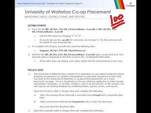 New Perspectives Access 365 | Modules 5-8: SAM Capstone Project A