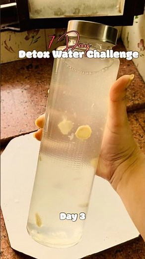 Day 3 Ginger Lemon Detox Water | weight loss drink | 7 Day detox water challenge #shorts #detoxdrink