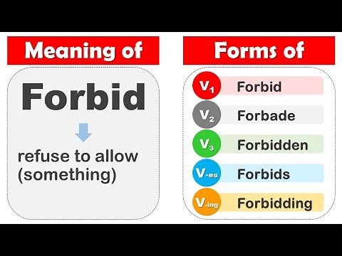 Forbid Past Tense, V1 V2 V3 V4 V5 Form Of Forbid, Past Participle Of Forbid and Example Sentences