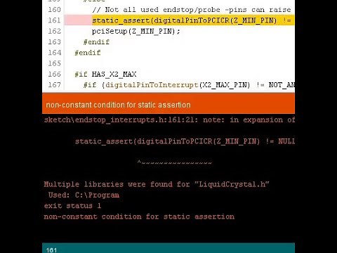 Marlin Compilation Error in Arduino IDE - Non-Constant Condition For Static Assertion