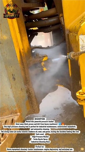 Powerful Pressure Washer Cleaning Heavy Machinery | Satisfying Grease Removal