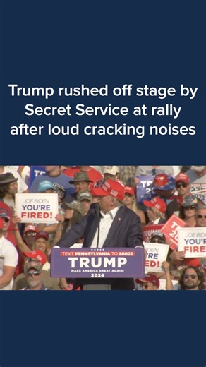 47K views · 277 reactions | Former President Donald Trump was rushed off stage by the Secret Service at a Pennsylvania rally on Saturday after loud cracking noises were heard. Follow our live blog for updates. | CNBC | Facebook